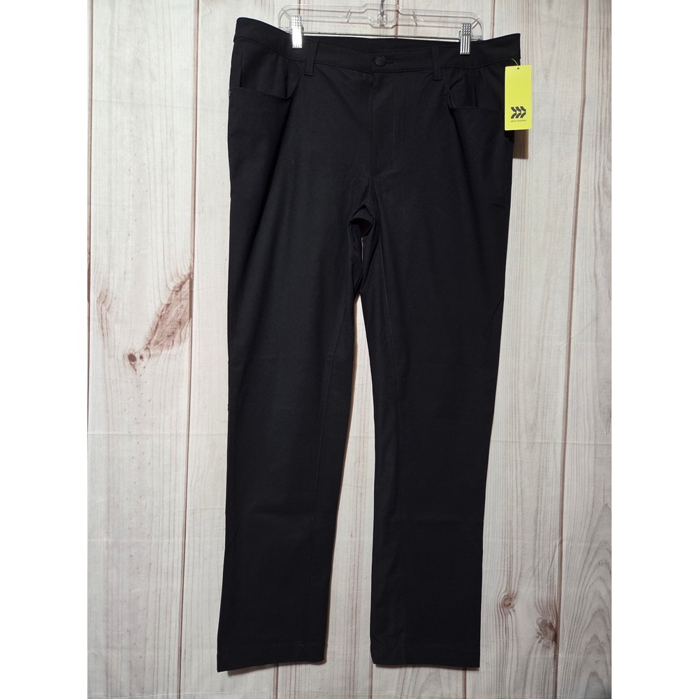 All in Motion Mens Golf Pants Black 38x32 Recycled Stretch Trousers Activewear‎